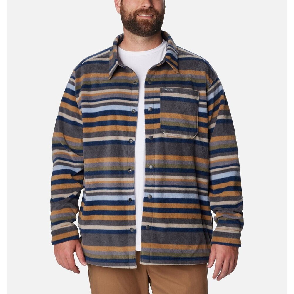 Columbia Steens Mountain Printed Shirt Jacket Men's 3X Multicolor Striped JZZ574